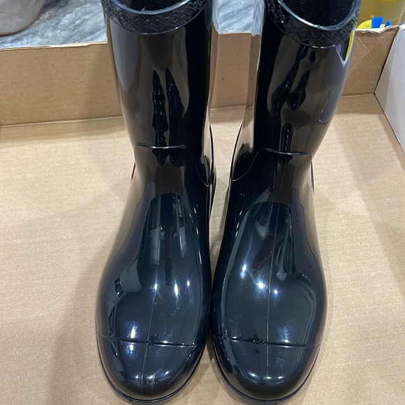 Ugg Sienna Rubber Rain Boots Black Pull On Women’s Size US 6 - Picture 2 of 10